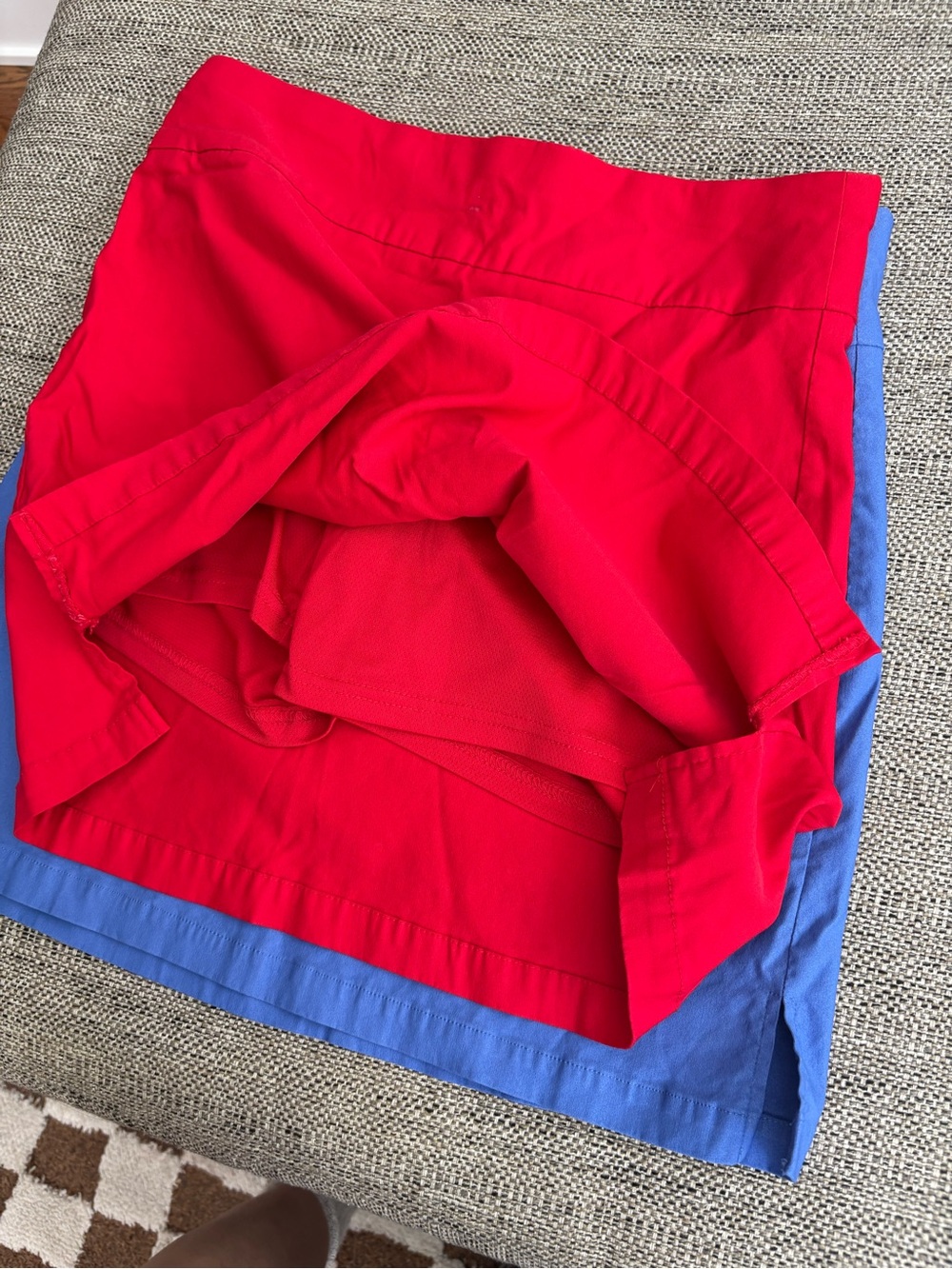 Athletic Skort - Red and Blue (2)